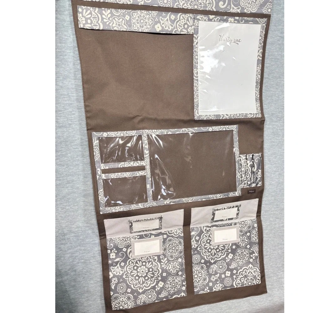 Thirty-One Hanging Wall Organizers Set of 3 Woodblock‎ Pin Dot Storage Pockets